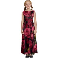 Kids  Satin Sleeveless Maxi Dress 