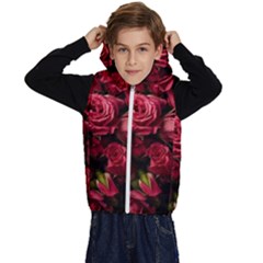 Floral Buds Of Roses Beautiful Flowers Kids  Stylish Hooded Puffer Vest from ArtsNow.com