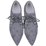 Blue Ornament Complex Mosaic Print Pattern Pointed Oxford Shoes