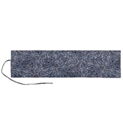 Blue Ornament Complex Mosaic Print Pattern Roll Up Canvas Pencil Holder (L) from ArtsNow.com