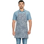 Blue Ornament Complex Mosaic Print Pattern Kitchen Apron