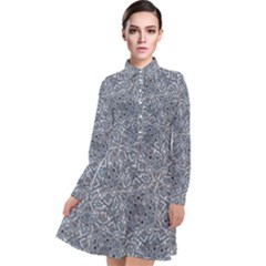 Long Sleeve Chiffon Shirt Dress 