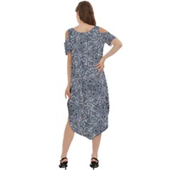 Cold Shoulder Loose Fit Dress With Pockets 