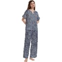 Short Sleeve Long Pants Satin Pajamas Set 