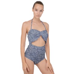 Scallop Top Cut Out Swimsuit 