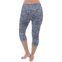 Lightweight Velour Capri Yoga Leggings 