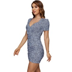 Low Cut Cap Sleeve Mini Dress 