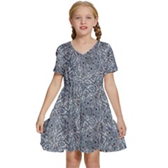 Kids  Short Sleeve Tiered Mini Dress 