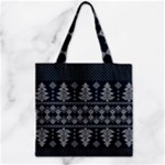 Winter Wonderland Pattern Zipper Grocery Tote Bag