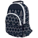 Winter Wonderland Pattern Rounded Multi Pocket Backpack