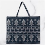 Winter Wonderland Pattern Zipper Large Tote Bag