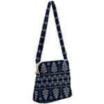 Winter Wonderland Pattern Zipper Messenger Bag