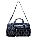 Winter Wonderland Pattern Sports Gym Duffle Bag with Shoe Compartment