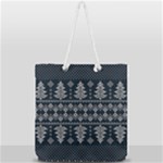 Winter Wonderland Pattern Full Print Rope Handle Tote (Large)