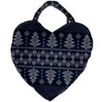 Winter Wonderland Pattern Giant Heart Shaped Tote