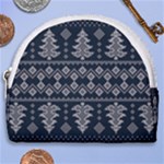 Winter Wonderland Pattern Horseshoe Style Canvas Pouch