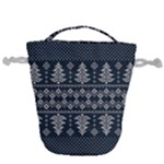 Winter Wonderland Pattern Drawstring Bucket Bag