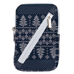 Winter Wonderland Pattern Belt Pouch Bag (Small) from ArtsNow.com