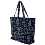 Winter Wonderland Pattern Zip Up Canvas Bag