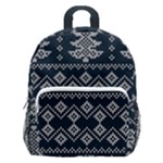 Winter Wonderland Pattern Kids  Age 5-10 Lightweight School Backpack with Side Pockets