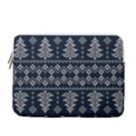 Winter Wonderland Pattern 13  Vertical Laptop Sleeve Case With Pocket