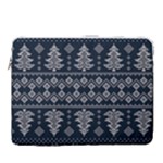 Winter Wonderland Pattern 15  Vertical Laptop Sleeve Case With Pocket