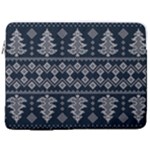 Winter Wonderland Pattern 17  Vertical Laptop Sleeve Case With Pocket