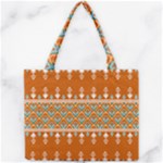 Winter Wonderland Seamless Pattern: Christmas Trees & Snowflakes on Dark Background Mini Tote Bag