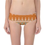 Winter Wonderland Seamless Pattern: Christmas Trees & Snowflakes on Dark Background Classic Bikini Bottoms