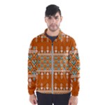 Winter Wonderland Seamless Pattern: Christmas Trees & Snowflakes on Dark Background Men s Windbreaker