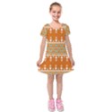 Kids  Short Sleeve Velvet Dress 