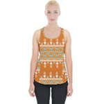 Winter Wonderland Seamless Pattern: Christmas Trees & Snowflakes on Dark Background Piece Up Tank Top