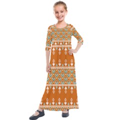 Kids  Quarter Sleeve Maxi Dress 