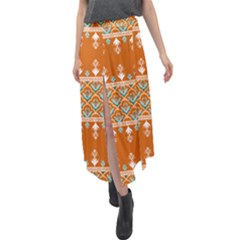 Velour Split Maxi Skirt 