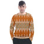 Winter Wonderland Seamless Pattern: Christmas Trees & Snowflakes on Dark Background Men s Long Sleeve Raglan T-Shirt