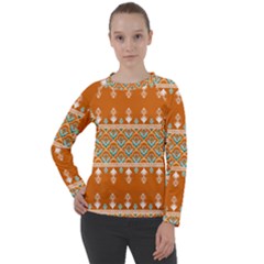 Winter Wonderland Seamless Pattern: Christmas Trees & Snowflakes on Dark Background Women s Long Sleeve Raglan T