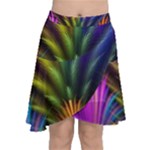 Abstract Colors - , Abstract Colors Chiffon Wrap Front Skirt