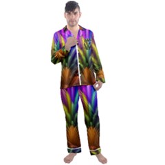 Men s Long Sleeve Satin Pajamas Set 