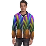 Abstract Colors - , Abstract Colors Men s High Neck Windbreaker