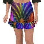 Abstract Colors - , Abstract Colors Fishtail Mini Chiffon Skirt