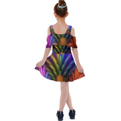 Kids  Shoulder Cutout Chiffon Dress 