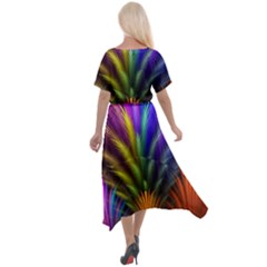 Cross Front Sharkbite Hem Maxi Dress 