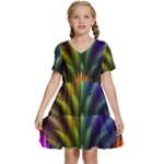 Abstract Colors - , Abstract Colors Kids  Short Sleeve Tiered Mini Dress