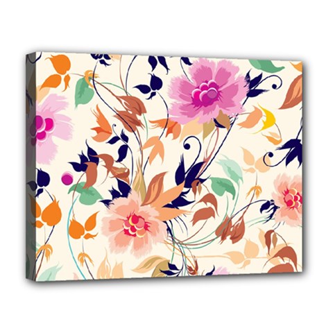 Abstract Floral Background Canvas 14  x 11  (Stretched) from ArtsNow.com