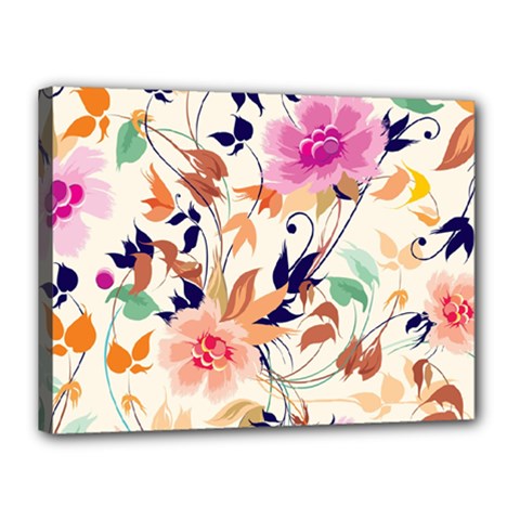 Abstract Floral Background Canvas 16  x 12  (Stretched) from ArtsNow.com