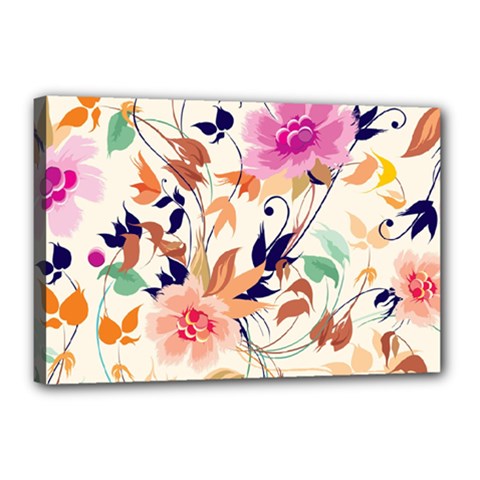 Abstract Floral Background Canvas 18  x 12  (Stretched) from ArtsNow.com