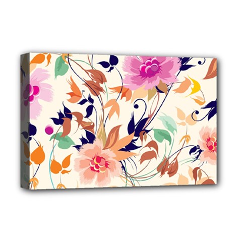 Abstract Floral Background Deluxe Canvas 18  x 12  (Stretched) from ArtsNow.com