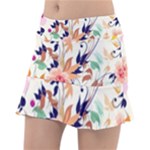 Abstract Floral Background Classic Tennis Skirt