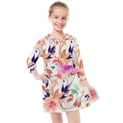 Kids  Quarter Sleeve Shirt Dress 