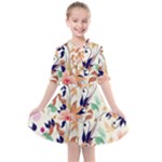 Abstract Floral Background Kids  All Frills Chiffon Dress